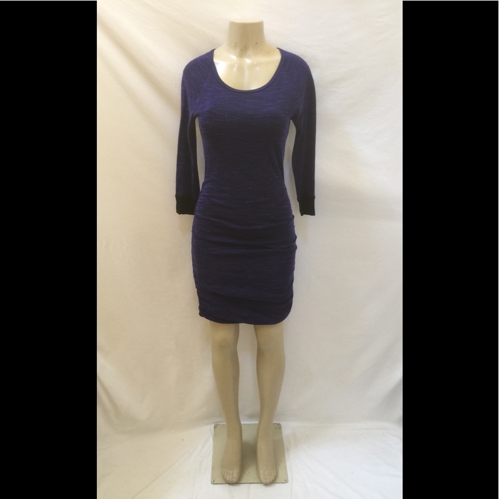 The Podolls Size Medium Purple/Black Ruched Dress